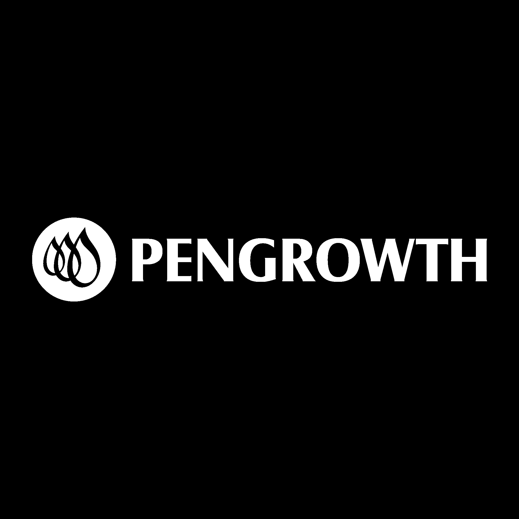 Pengrowth White Logo Vector Logo